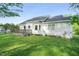Spacious backyard with wooden deck at 6324 Daybreak Dr, Wake Forest, NC 27587