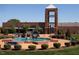 Factory building with red brick, a water feature, and a tower at 6324 Daybreak Dr, Wake Forest, NC 27587