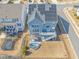 Birds eye view of a backyard complete with patio, deck, and hot tub at 6633 Penfield St, Wake Forest, NC 27587