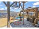 Backyard patio featuring a hot tub, gazebo and basketball hoop at 6633 Penfield St, Wake Forest, NC 27587