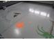 Epoxy floor with colorful artwork at 6633 Penfield St, Wake Forest, NC 27587