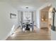 Charming dining room featuring a round table with seating for four and modern light fixture at 707 Wade Ave, Raleigh, NC 27605