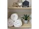 Neatly organized shelves with fresh towels and decorative succulent at 707 Wade Ave, Raleigh, NC 27605