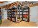Organized basement space with ample shelving for storage and easy access at 712 Evanvale Ct, Cary, NC 27518