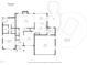 First floor plan of a home layout including the primary bedroom, kitchen and garage at 7508 Venture Ct, Raleigh, NC 27615