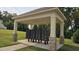 Community mailboxes featuring covered structure with stone pillars and green space at 79 Hawkstone Dr, Clayton, NC 27527