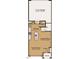 Detailed floor plan showcasing the layout of the first floor with the kitchen, Gathering room, and garage at 803 Fireship Rd, Fuquay Varina, NC 27526