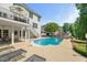 Home exterior view of the pool, patio, and balcony, perfect for entertaining at 817 Highwater Pl, Fuquay Varina, NC 27526