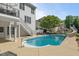 Backyard pool and slide, perfect for summer relaxation and fun at 817 Highwater Pl, Fuquay Varina, NC 27526