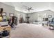 Large bonus room with multiple workstations and plenty of open space at 8600 Clivedon Dr, Raleigh, NC 27615