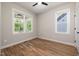 Bedroom features natural light and natural wood floors at 1013 Forrestal Pl, Durham, NC 27707