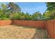 Fenced-in backyard with ample space, offering privacy and security for outdoor activities and enjoyment at 1021 Sweet Cream Ct, Durham, NC 27703