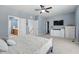 Well-appointed main bedroom with a bathroom, walk-in closet, and relaxing ambiance for a peaceful night's sleep at 1021 Sweet Cream Ct, Durham, NC 27703
