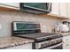 Kitchen stove with stainless steel oven and microwave at 1041 Cotulla Dr, Morrisville, NC 27560