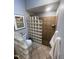 Shower with glass block and tile surround, offering a modern and stylish bathroom space at 10505 Winding Wood Trail Trl, Raleigh, NC 27613