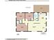 Floor plan showcasing 3 bedrooms, eat-in kitchen, living room, and a deck in the fenced backyard at 106 Eugene St, Carrboro, NC 27510