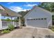 Detached garage next to a covered patio, perfect for outdoor relaxation and entertaining at 1112 Turner Farms Rd, Garner, NC 27529