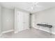 Bedroom with ceiling fan and closet at 1221 Tartarian Trl, Apex, NC 27502