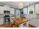 Farmhouse kitchen featuring a central island with seating and a large farmhouse sink at 1431 Courtland Dr, Raleigh, NC 27604