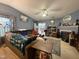 Inviting living room featuring a comfortable sectional sofa, fireplace, and ample natural light at 1454-17 Cimarron Pkwy, Wake Forest, NC 27587