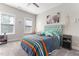 Cozy bedroom with a plush bed, natural light from two windows, and carpeted floors at 1520 Banks Brooke Dr, Raleigh, NC 27603
