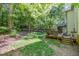 Expansive backyard with lush greenery and a charming deck area, great for relaxation at 215 Hopesworth Ct, Hillsborough, NC 27278