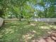 Spacious fenced backyard with lush green grass and mature trees, ideal for outdoor activities and relaxation at 2600 Newbold St, Raleigh, NC 27603