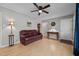 Inviting living room showcasing hardwood floors, neutral walls, and classic furniture at 2614 Cambridge Rd, Burlington, NC 27215
