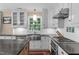 Modern kitchen with white cabinets, a stainless steel sink, and plenty of counter space at 2704 Fairview Rd, Raleigh, NC 27608