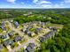 Expansive aerial shot capturing the beauty of a community, showcasing the harmonious blend of homes and landscaping at 3029 Mountain Hill Dr, Wake Forest, NC 27587