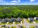 Serene aerial view of a neighborhood with lush greenery, featuring well-maintained homes and tree-lined streets at 3029 Mountain Hill Dr, Wake Forest, NC 27587