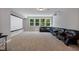 Basement entertainment room with movie screen and plush seating at 3029 Mountain Hill Dr, Wake Forest, NC 27587