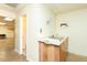 A useful sink with wooden cabinets is available in this bonus room at 306 N Sixth St, Mebane, NC 27302
