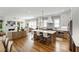 Bright, open kitchen featuring a large island, stainless steel appliances, and hardwood floors at 308 Furches St, Raleigh, NC 27607
