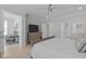 Bright bedroom with an adjacent office space and ensuite bathroom at 411 Flat Rail Trl, Cary, NC 27511