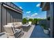 Relaxing rooftop deck with comfortable seating and views at 411 Flat Rail Trl, Cary, NC 27511