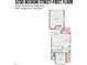 The floorplan of the first floor at 5200 Beckom St, Raleigh, NC 27616