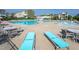 Large community pool surrounded by lounge chairs, tables, and well-maintained landscaping for a resort-style experience at 5200 Beckom St, Raleigh, NC 27616