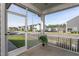 View from a screened porch of the neighborhood at 5200 Beckom St, Raleigh, NC 27616