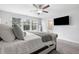Cozy bedroom featuring carpeted floors, plenty of natural light, and closet access at 521 Marion Hills Way, Knightdale, NC 27545