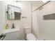 This modern bathroom features a tiled shower, new fixtures, and a stylish vanity at 529 Orindo Dr, Durham, NC 27713