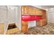 Hallway featuring cabinets, countertop, and a staircase at 620 Mcghees Mill Rd, Roxboro, NC 27574