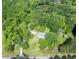 Aerial view of home nestled among lush trees on the property at 726 Thomas Rd, Rocky Mount, NC 27801
