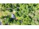 Serene aerial view of a home nestled among lush trees, offering privacy and tranquility at 726 Thomas Rd, Rocky Mount, NC 27801