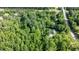 Aerial view showing wooded property, house and proximity to nearby highway at 726 Thomas Rd, Rocky Mount, NC 27801