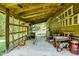 Well-lit, covered storage area provides convenient space for lawn equipment and supplies at 726 Thomas Rd, Rocky Mount, NC 27801