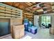 Versatile storage space with wood shelving, pegboard, and organized storage containers at 726 Thomas Rd, Rocky Mount, NC 27801