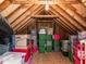 Unfinished attic space with exposed beams, offering ample storage or potential for customization at 800 Skymont Dr, Holly Springs, NC 27540