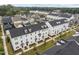 An aerial shot of the property showcasing the neighborhood's layout and the well-maintained landscaping at 104 Vallco Ln, Durham, NC 27713