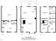 Detailed floor plan showcasing the layout of the home's three floors, including dimensions and room sizes at 104 Vallco Ln, Durham, NC 27713
